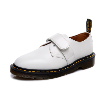 New Arrival Nice Ladies White Genuine Leather Ankle Lining Female Casual Shoes Sewing Martens Luxury Chunky Flats Women Shoes